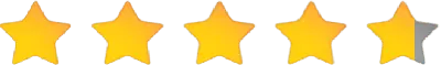 Five star customer rating